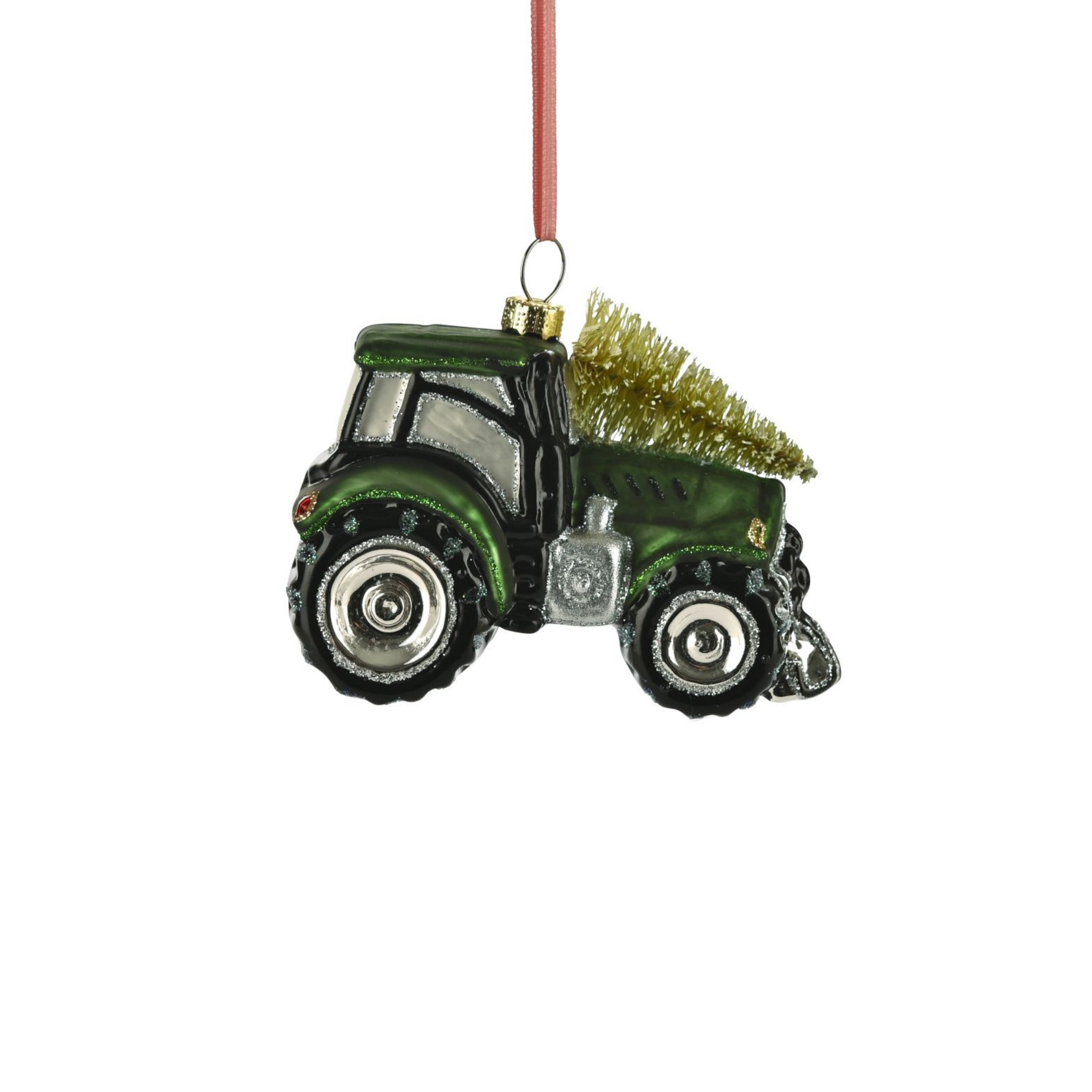 TRACTEUR VERT AVEC SAPIN